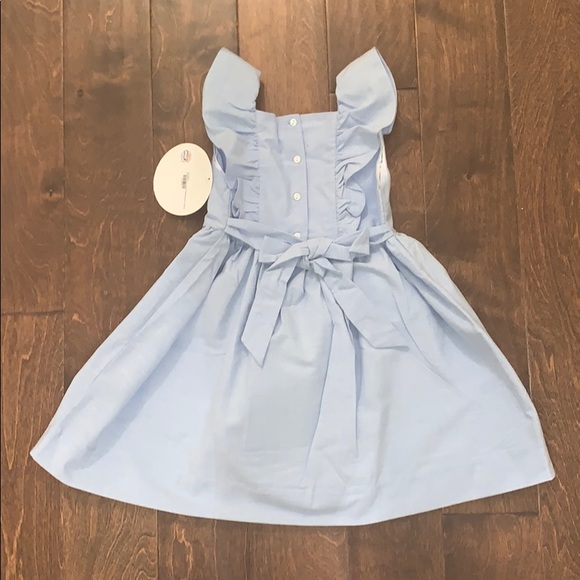 NWT Stellybelly Shadow Stitch Pumpkin Chambray Pinafore Dress - 6 price is firm - Picture 3 of 5